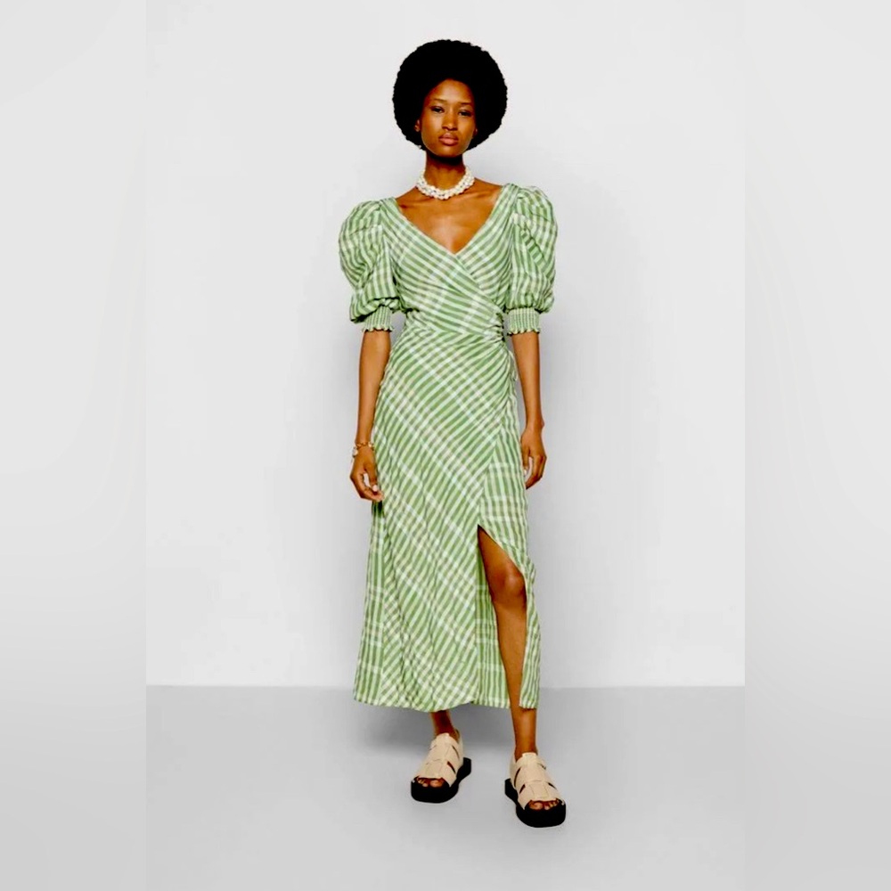 Cinq A Sept "Kacey" Dress In Gia Plaid Print